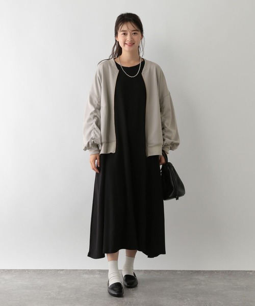 GLOBAL WORK Smile Seed Store(グローバルワーク スマイルシードストア)の「上品ジップブルゾン/129675(パーカー・レディース・ブラック/ベージュ/チャコール・SMALL/MEDIUM/X-LARGE/LARGE)」の8枚目の写真