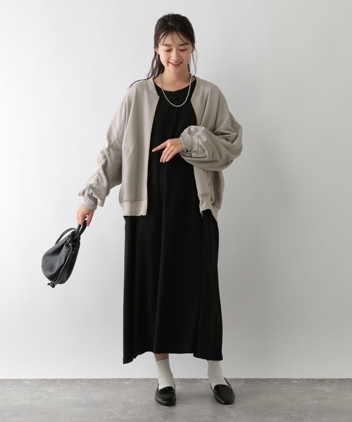 GLOBAL WORK Smile Seed Store(グローバルワーク スマイルシードストア)の「上品ジップブルゾン/129675(パーカー・レディース・ブラック/ベージュ/チャコール・SMALL/MEDIUM/X-LARGE/LARGE)」の9枚目の写真