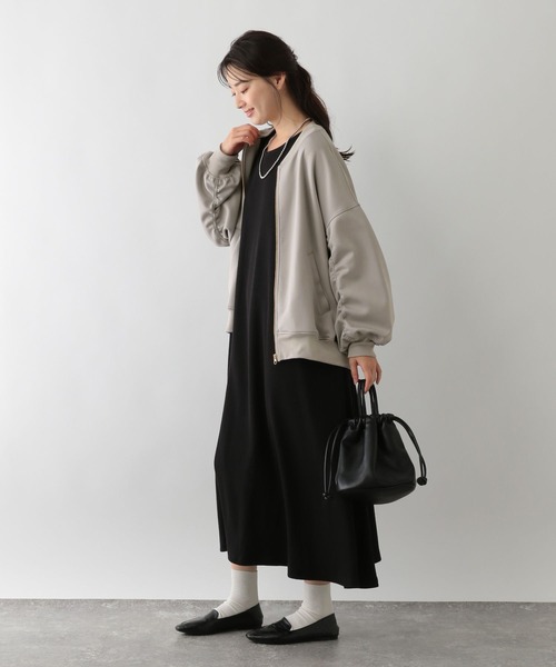 GLOBAL WORK Smile Seed Store(グローバルワーク スマイルシードストア)の「上品ジップブルゾン/129675(パーカー・レディース・ブラック/ベージュ/チャコール・SMALL/MEDIUM/X-LARGE/LARGE)」の10枚目の写真