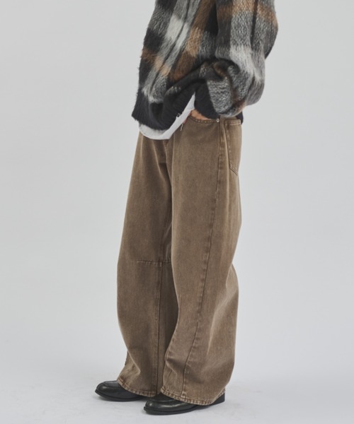 【セール】ウォッシュドワイドデニム（デニムパンツ）｜MERLOT（メルロー）