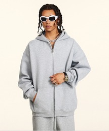 PHAT FARM クリーム色 ジップアップパーカー XXXL ビッグシルエット」に該当するパーカー（ジップアップ