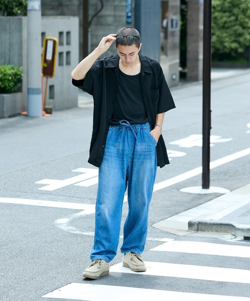 Cal Top(キャルトップ)の「CALTOP/キャルトップ CALTOP OPEN COLLER S/S SHIRT オープンカラー 開襟シャツ オーバーサイズ メンズ 夏物 夏服(シャツ/ブラウス・メンズ・カーキ/グレー/ブラック/ネイビー/スカイブルー・S/M/L/XL)」の18枚目の写真