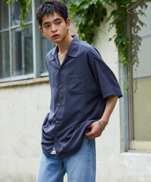 セール】CALTOP/キャルトップ CALTOP OPEN COLLER S/S SHIRT