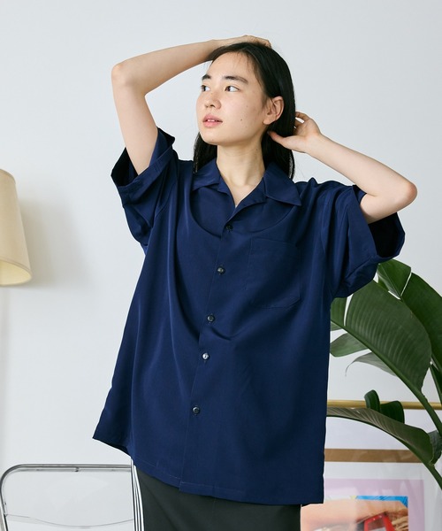 セール】CALTOP/キャルトップ CALTOP OPEN COLLER S/S SHIRT