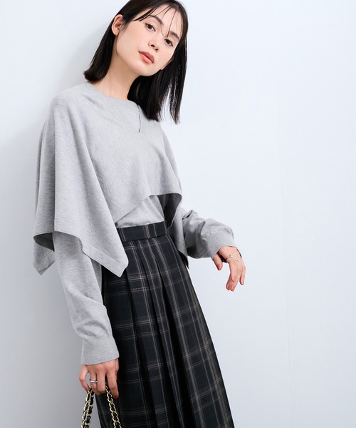 【セール】ケープチュニックセット（ニット/セーター）｜LE CERCLE par rope'（ルセルクルパーロペ）