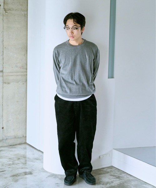 BROKEN BASE(ブロークンベース)の「BB刺繍ハイゲージニット(ニット/セーター・メンズ・グレー系/ネイビー/ブルー系・MEDIUM/LARGE)」の16枚目の写真