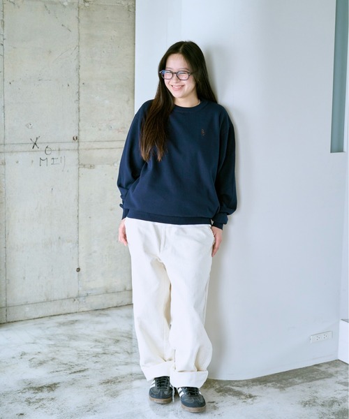 BROKEN BASE(ブロークンベース)の「BB刺繍ハイゲージニット(ニット/セーター・メンズ・グレー系/ネイビー/ブルー系・MEDIUM/LARGE)」の4枚目の写真