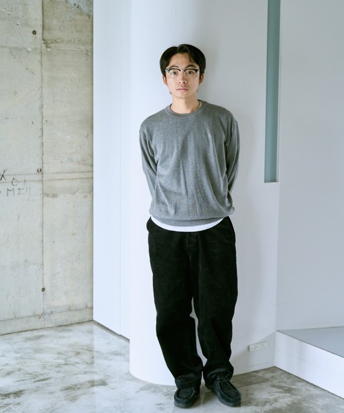 BROKEN BASE(ブロークンベース)の「BB刺繍ハイゲージニット(ニット/セーター・メンズ・グレー系/ネイビー/ブルー系・MEDIUM/LARGE)」の20枚目の写真