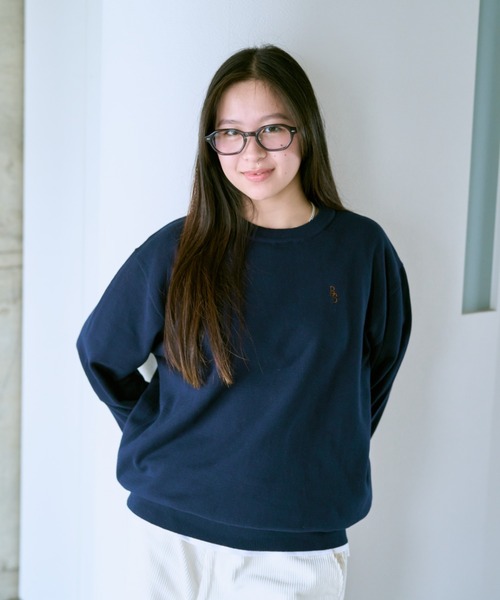 BROKEN BASE(ブロークンベース)の「BB刺繍ハイゲージニット(ニット/セーター・メンズ・グレー系/ネイビー/ブルー系・MEDIUM/LARGE)」の8枚目の写真