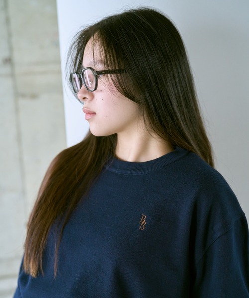 BROKEN BASE(ブロークンベース)の「BB刺繍ハイゲージニット(ニット/セーター・メンズ・グレー系/ネイビー/ブルー系・MEDIUM/LARGE)」の11枚目の写真