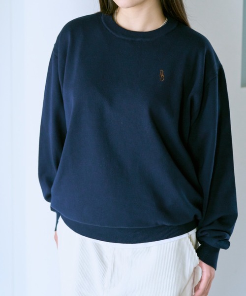BROKEN BASE(ブロークンベース)の「BB刺繍ハイゲージニット(ニット/セーター・メンズ・グレー系/ネイビー/ブルー系・MEDIUM/LARGE)」の12枚目の写真