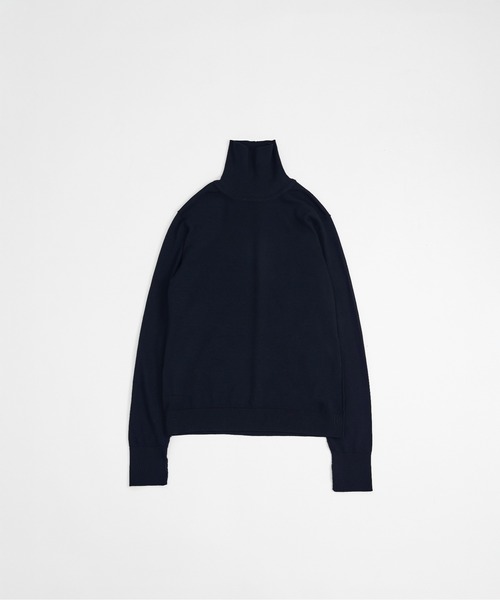 LAPIIS（ラピス）の「MERINO WOOL COLOR STITCH TURTLNECK KNIT（ニット/セーター・メンズ・ブラック/ブルー/オレンジ・LARGE/MEDIUM）」の2枚目の写真