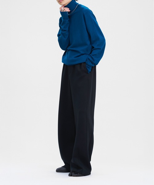 LAPIIS（ラピス）の「MERINO WOOL COLOR STITCH TURTLNECK KNIT（ニット/セーター・メンズ・ブラック/ブルー/オレンジ・LARGE/MEDIUM）」の6枚目の写真