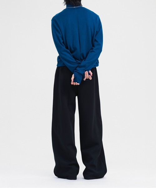 LAPIIS（ラピス）の「MERINO WOOL COLOR STITCH TURTLNECK KNIT（ニット/セーター・メンズ・ブラック/ブルー/オレンジ・LARGE/MEDIUM）」の7枚目の写真