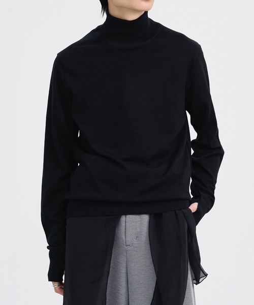 LAPIIS（ラピス）の「MERINO WOOL COLOR STITCH TURTLNECK KNIT（ニット/セーター・メンズ・ブラック/ブルー/オレンジ・LARGE/MEDIUM）」の18枚目の写真