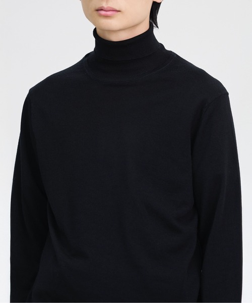 LAPIIS（ラピス）の「MERINO WOOL COLOR STITCH TURTLNECK KNIT（ニット/セーター・メンズ・ブラック/ブルー/オレンジ・LARGE/MEDIUM）」の20枚目の写真