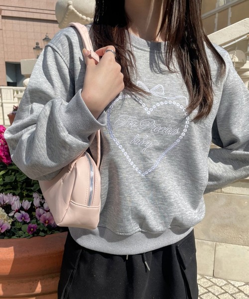 セール】ガーリー刺繍スウェット（スウェット）｜LAC-VERT（ラック