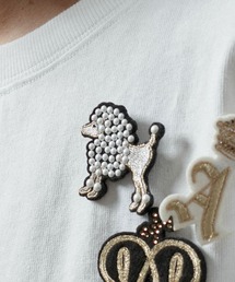 SALON adam et rope' | 刺繍ワッペンブローチ<プードル>(ブローチ/コサージュ)