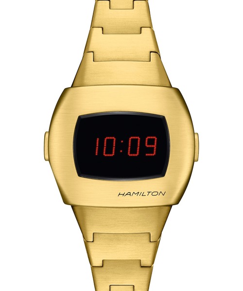 HAMILTON [ハミルトン] 腕時計 PSR （ピーエスアール） 74 クオーツ 30.90 mm x 25.60 mm ブラック×イエロー（アナログ腕時計）｜HAMILTON（ハミルトン）
