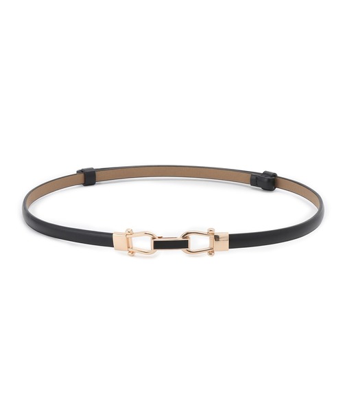 ROPE' PICNIC(ロペピクニック)の「10mmスムースくるみビットバックルスライドベルト(ベルト・レディース・ブラック/キナリ/ベージュ・FREE)」の4枚目の写真