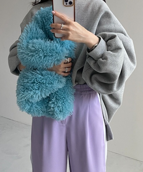 pillow bag / 13inchのPCもA4もすっぽりファーバッグ（トートバッグ