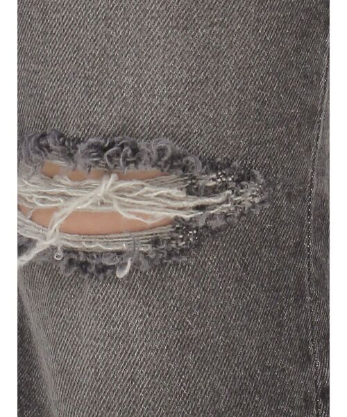 EVRIS（エヴリス）の「スリムフレアダメージデニムパンツ（デニムパンツ・レディース・ブラック/ブルー・MEDIUM/SMALL）」の16枚目の写真