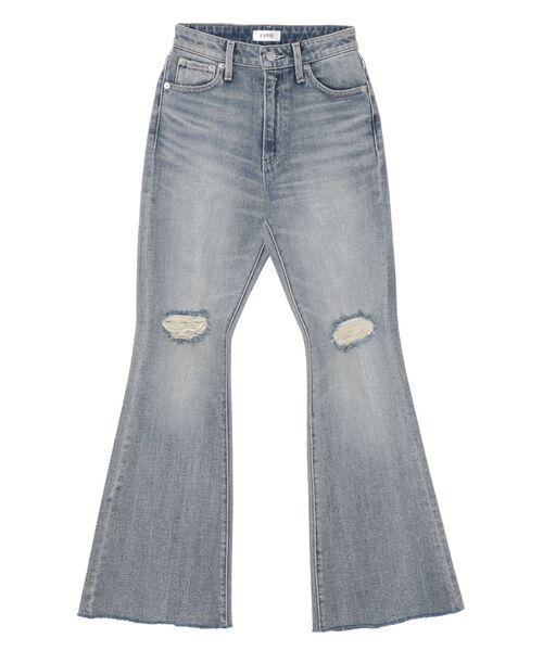 EVRIS（エヴリス）の「スリムフレアダメージデニムパンツ（デニムパンツ・レディース・ブラック/ブルー・MEDIUM/SMALL）」の19枚目の写真