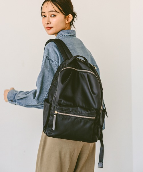 GLOBAL WORK（グローバルワーク）の「撥水軽量12ポケットリュック/234512（バックパック/リュック・レディース・ブラック系その他/レオパード/ベージュ/ブラック/カーキ/アイボリー/グレー・ONE SIZE）」の14枚目の写真