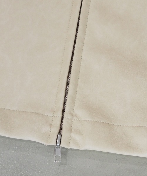 tiptop（ティップトップ）の「【ZOZO限定アイテム/セットアップ対応】合皮ダブルジップブルゾン（ブルゾン・レディース・ブラウン/アイボリー/ブラック/ブラウン系その他/ベージュ系その他・FREE）」の21枚目の写真