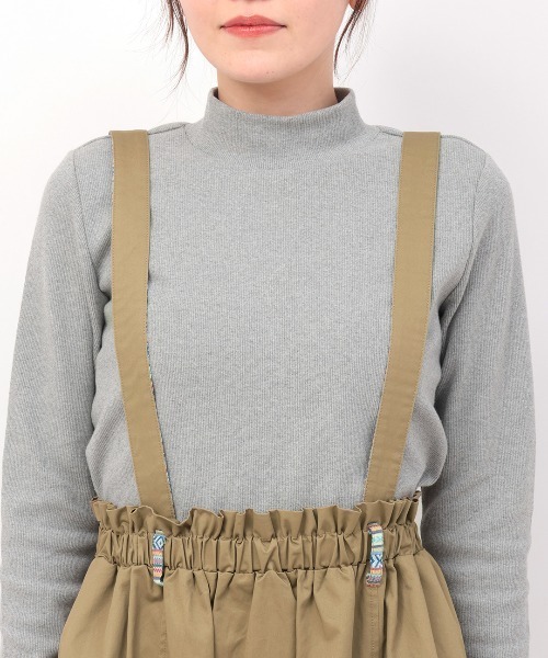 チチカカ（チチカカ）の「2WAYサスペンダースカート（サロペット/オーバーオール・レディース・ブラック/キャメル・FREE）」の15枚目の写真