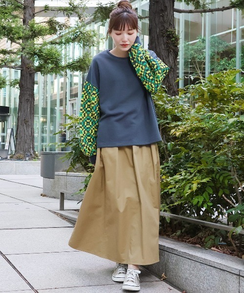 チチカカ（チチカカ）の「2WAYサスペンダースカート（サロペット/オーバーオール・レディース・ブラック/キャメル・FREE）」の7枚目の写真