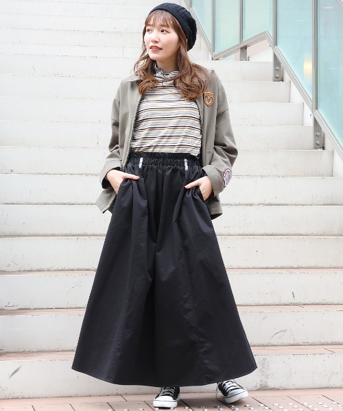 チチカカ（チチカカ）の「2WAYサスペンダースカート（サロペット/オーバーオール・レディース・ブラック/キャメル・FREE）」の4枚目の写真