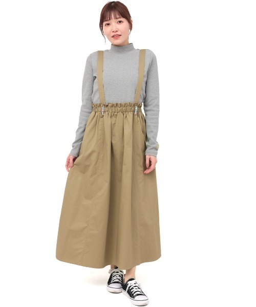 チチカカ（チチカカ）の「2WAYサスペンダースカート（サロペット/オーバーオール・レディース・ブラック/キャメル・FREE）」の10枚目の写真