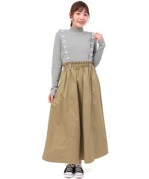 チチカカ（チチカカ）の「2WAYサスペンダースカート（サロペット/オーバーオール・レディース・ブラック/キャメル・FREE）」の13枚目の写真