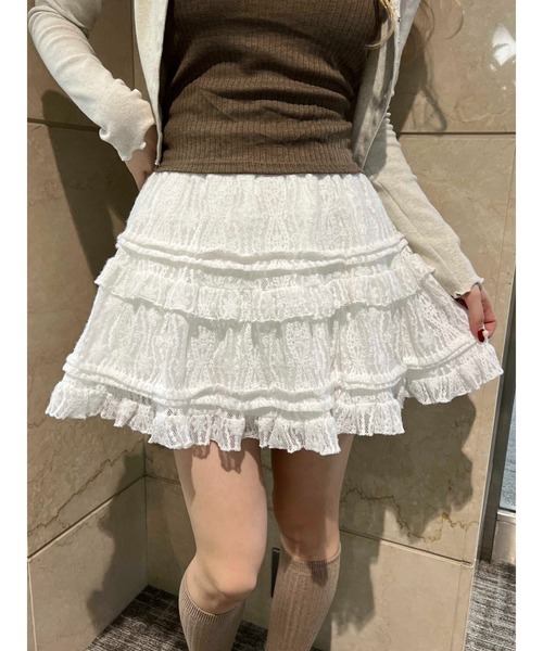 PHILLY(フィリー)の「【PHILLY】レースミニスカート(スカート・レディース・アイボリー/ホワイト・FREE)」の14枚目の写真