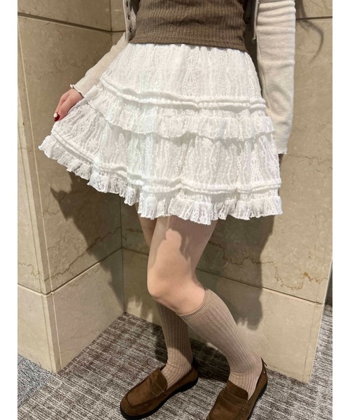 PHILLY(フィリー)の「【PHILLY】レースミニスカート(スカート・レディース・アイボリー/ホワイト・FREE)」の13枚目の写真
