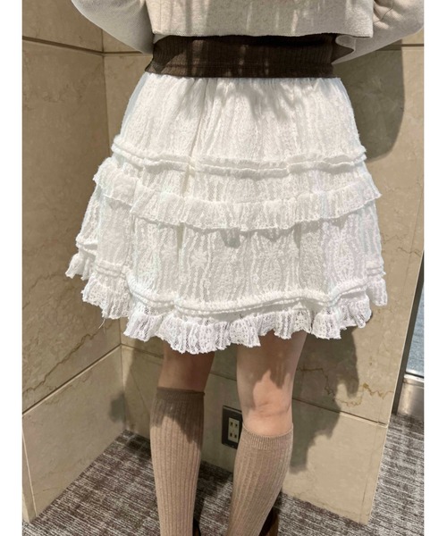 PHILLY(フィリー)の「【PHILLY】レースミニスカート(スカート・レディース・アイボリー/ホワイト・FREE)」の12枚目の写真