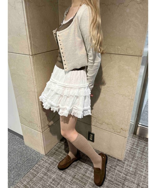 PHILLY(フィリー)の「【PHILLY】レースミニスカート(スカート・レディース・アイボリー/ホワイト・FREE)」の9枚目の写真