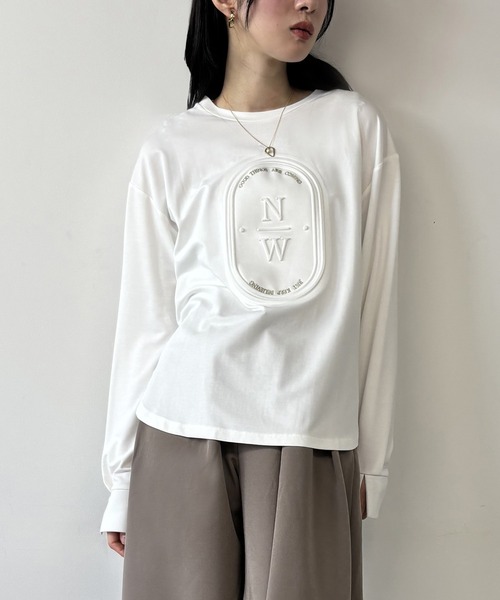 NICOLE white（ニコルホワイト）の「デザインロングＴＥＥ（Tシャツ/カットソー・レディース・その他4/その他5/その他3/その他2/その他1・FREE）」の2枚目の写真