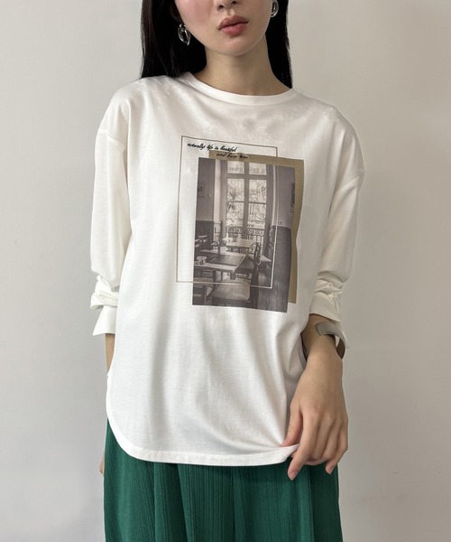 NICOLE white（ニコルホワイト）の「デザインロングＴＥＥ（Tシャツ/カットソー・レディース・その他4/その他5/その他3/その他2/その他1・FREE）」の5枚目の写真