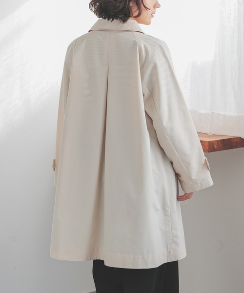 非フッ素撥水加工】ステンカラーコート（ステンカラーコート