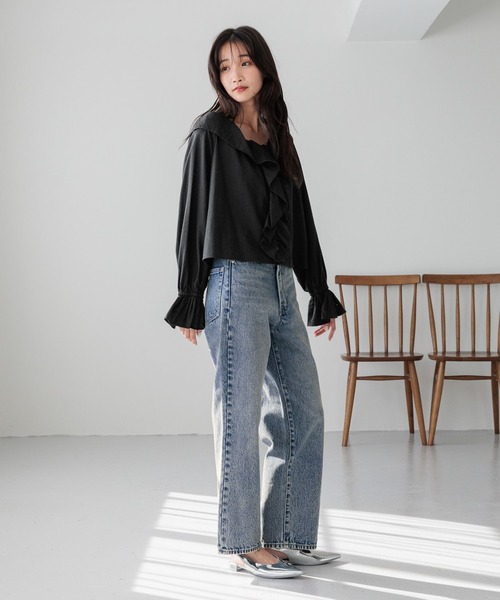 LOWRYS FARM(ローリーズファーム)の「2WAYフリルクロスブラウス 252726(シャツ/ブラウス・レディース・ホワイト/ブラック/ピンク・FREE)」の8枚目の写真