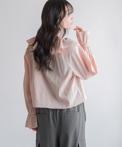 LOWRYS FARM(ローリーズファーム)の「2WAYフリルクロスブラウス 252726(シャツ/ブラウス・レディース・ホワイト/ブラック/ピンク・FREE)」の18枚目の写真