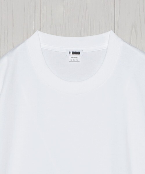 H BEAUTY&YOUTH UNITED ARROWS(エイチビューティーアンドユースユナイテッドアローズ)の「<H>ハイブリッドコットン チューブ クルーネックショートスリーブ(Tシャツ/カットソー・メンズ・ブラック/ブラウン/ホワイト/ライトグレー/ネイビー・M/S/L)」の19枚目の写真