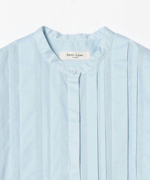 Demi-Luxe BEAMS（デミルクス ビームス）の「コットン ランダムタック シャツ［手洗い可］（シャツ/ブラウス・レディース・ホワイト/サックスブルー・36/38）」の10枚目の写真