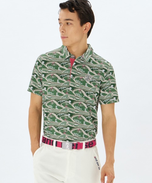 and per se(アンパスィ)の「スイングドライディンプル半袖シャツ(メンズ)(Tシャツ/カットソー・メンズ・ネイビー/カーキ/ホワイト・M/LL/L)」の3枚目の写真