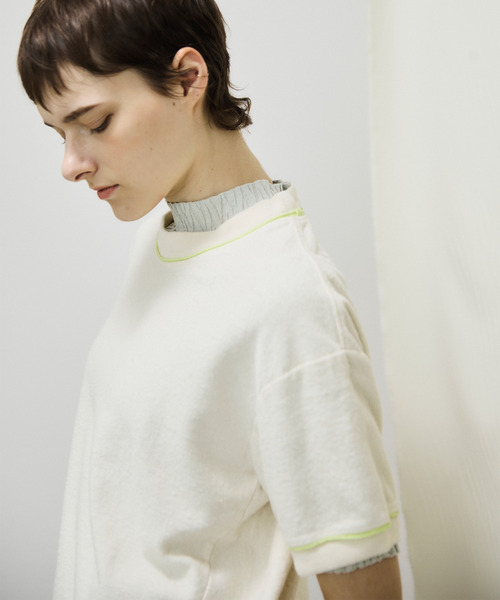 unfil アンフィル / linen & cotton pile-jersey half sleeve