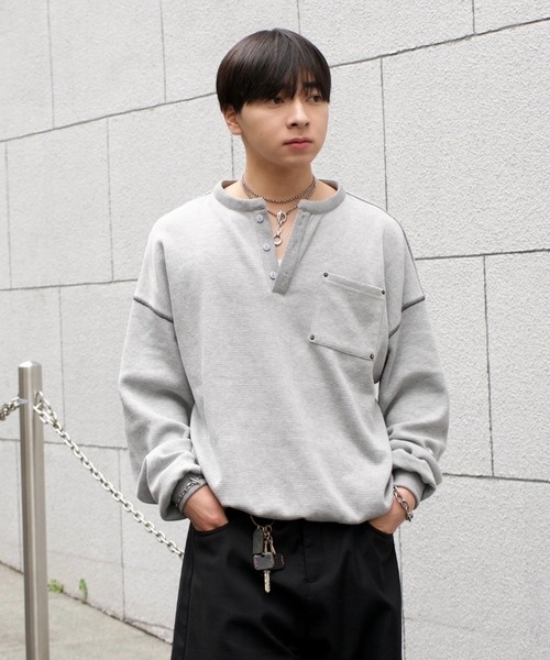 INTER FACTORY ヘンリーネックニット INTER FACTORY（インターファクトリー）の「HIROKI - ヘンリー