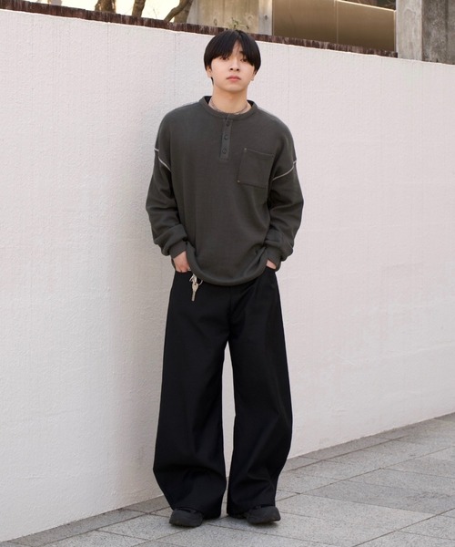 INTER FACTORY ヘンリーネックニット INTER FACTORY ヘンリーネックニット INTER FACTORY（インター