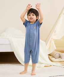 combimini（コンビミニ）の「接触冷感モダール半袖カバーオール（つなぎ/オールインワン）」